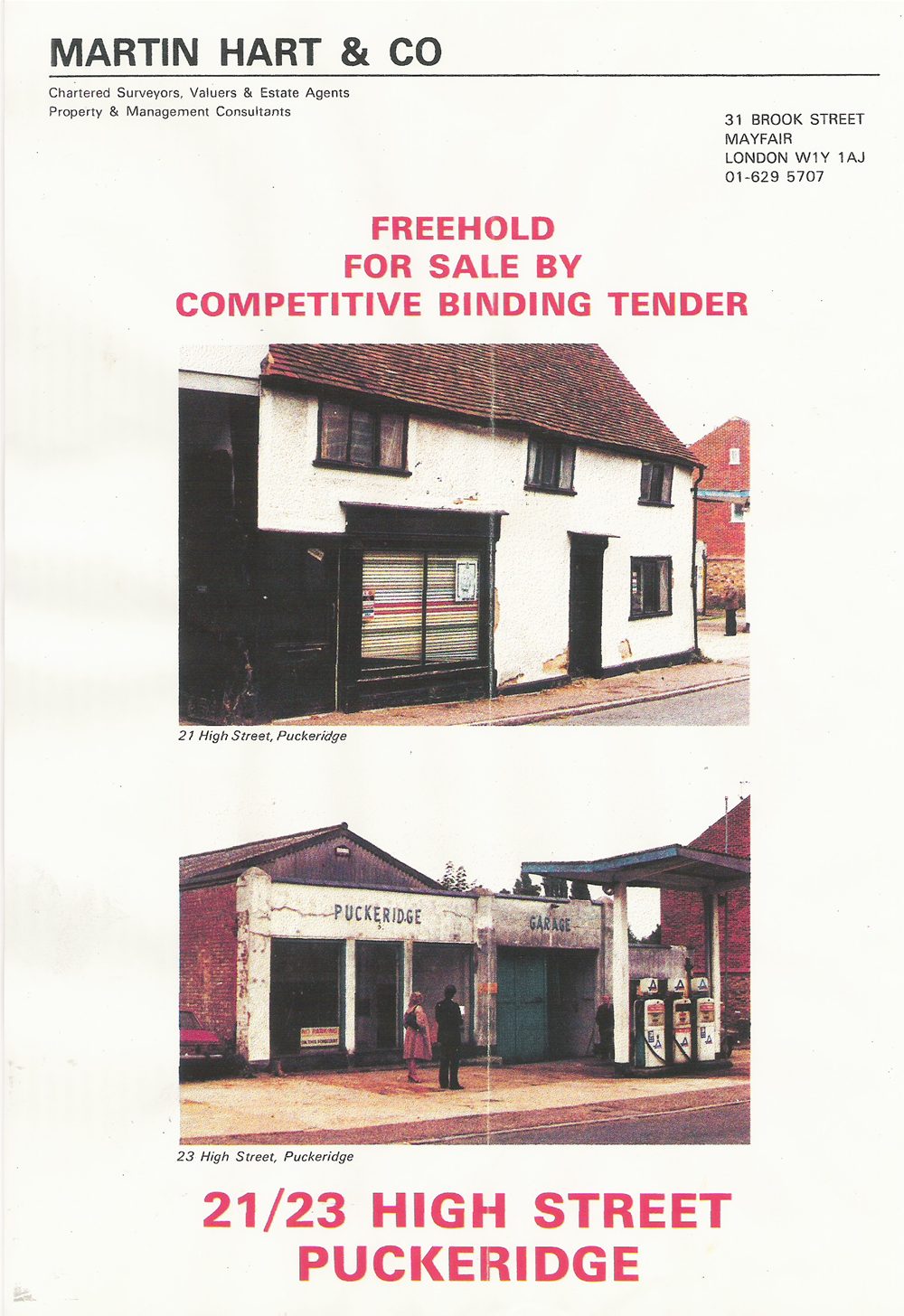 Nos. 21–23 High Street, offered for sale