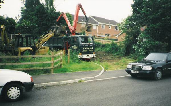 Huntsmans Close   preparing for the Parish Council Car Park